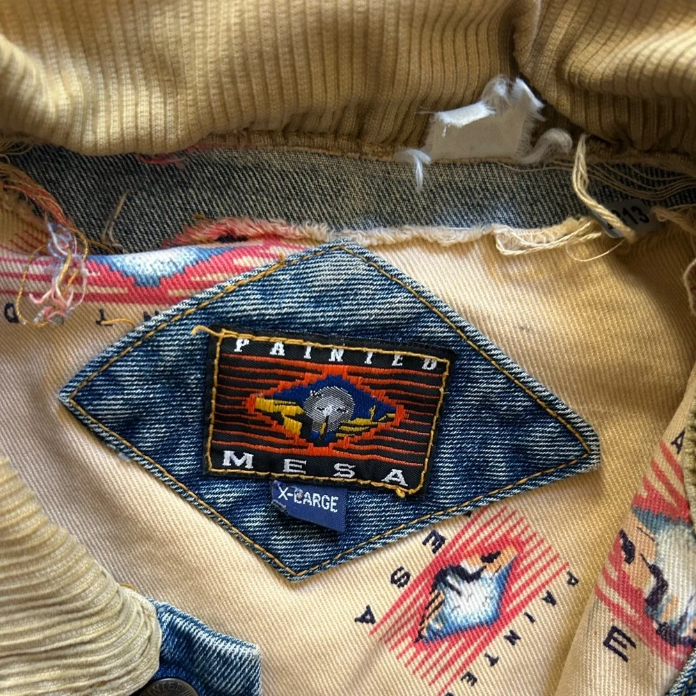 Vintage Faded & Distressed Denim Blue Jacket - Picture 3 of 12